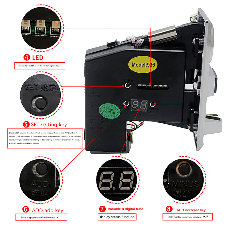 1Pc 616 Multi Coin Slot Accept - Vending Arcade Games 评论和价格